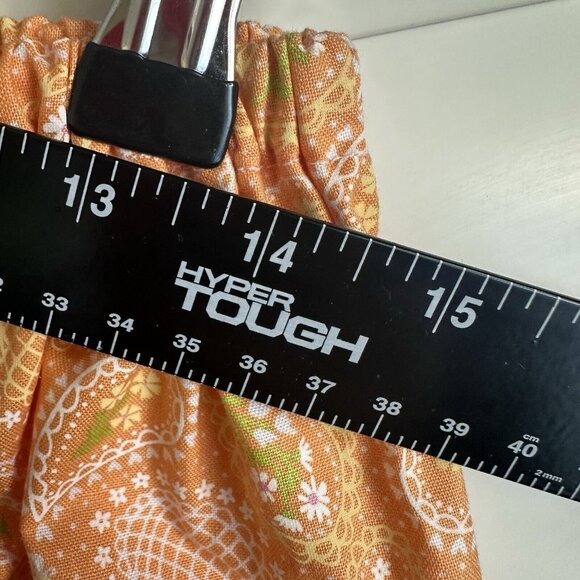 Custom Handmade Orange Paisley Cotton‎ Skirt Womens Small Medium Mixed Pattern - Picture 6 of 7